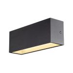 SLV Sitra L Up/Down Applique Murale Aluminium Gris 24W 3060lm - 830-840 CCT | Extérieur - IP65